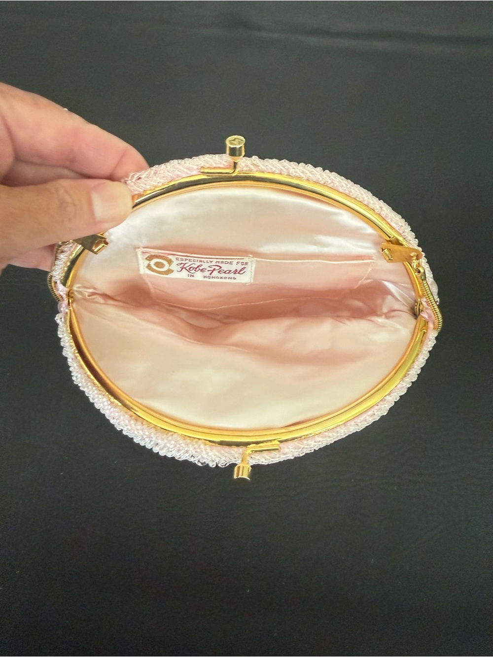 Vintage Fancy Evening Bag LOT: Black Slinky + Pink Beaded - Picture 3 of 11